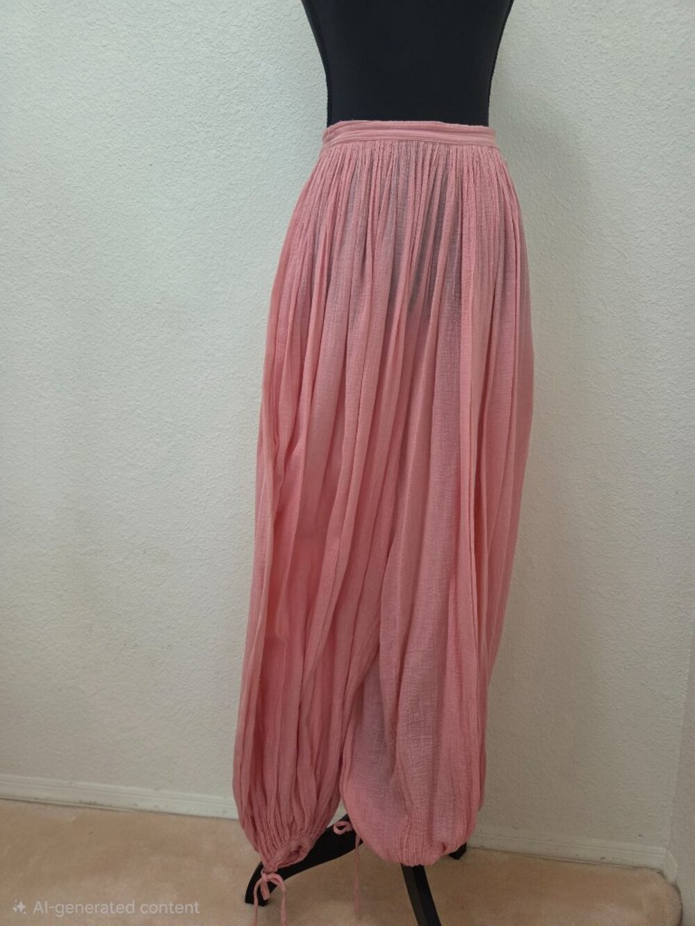 Vintage 1980's Pink Harem Cotton Pants XS from Kolonaki Las Vegas